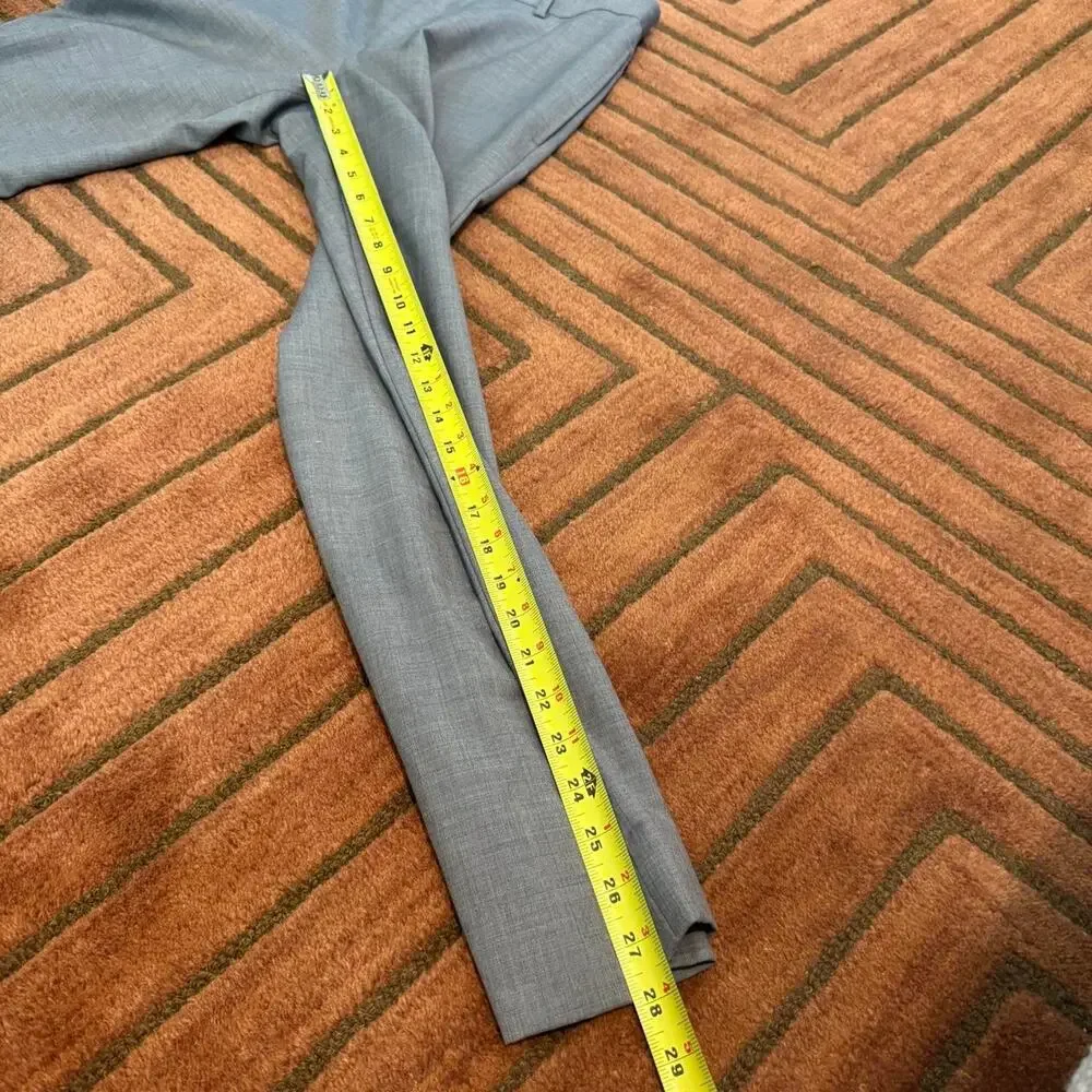 Gray dress pants tailored suit -  14.5” waist laid flat (29W)